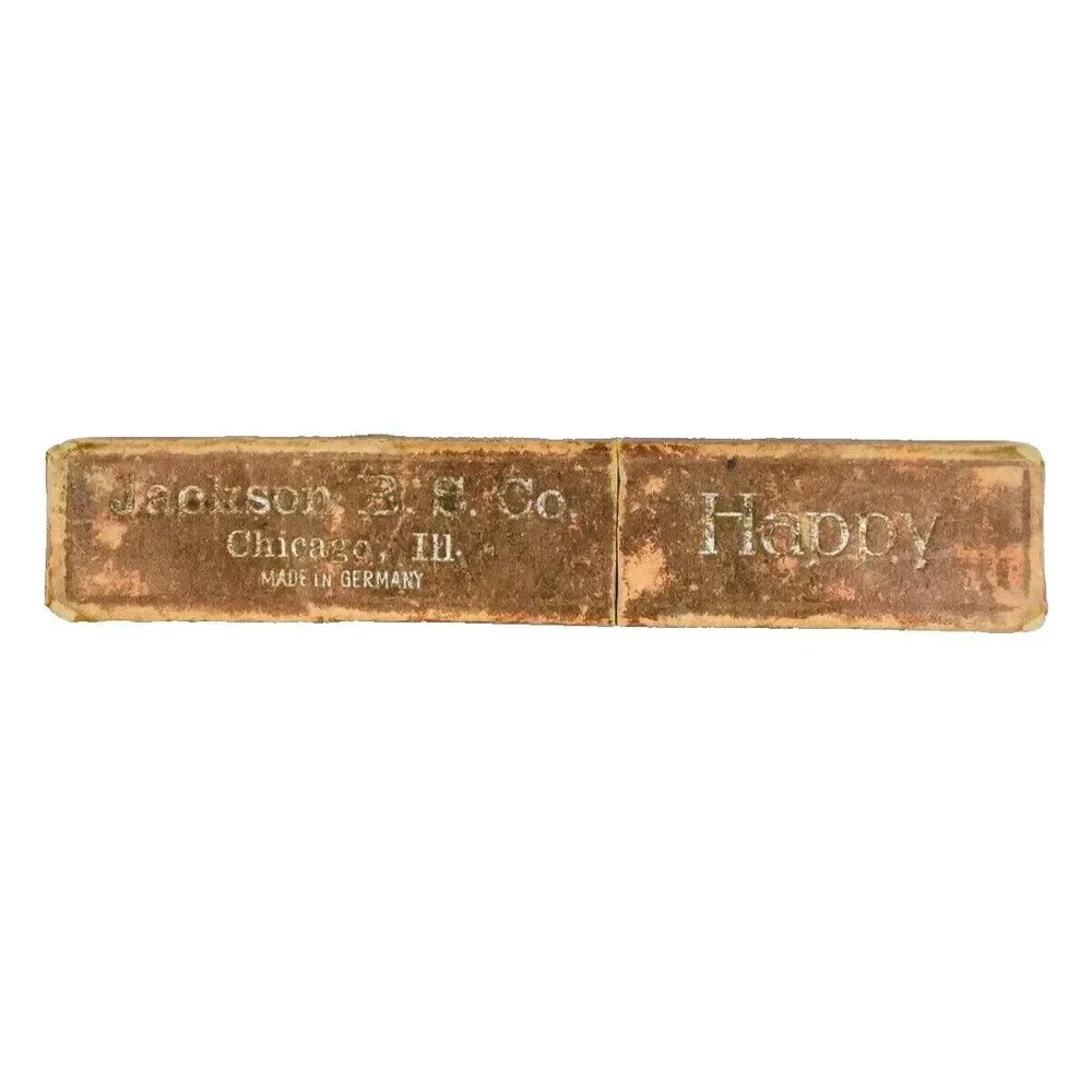 1920s Germany Jackson B.S. Co Chicago Ill Happy Straight Razor Celluloid Handle